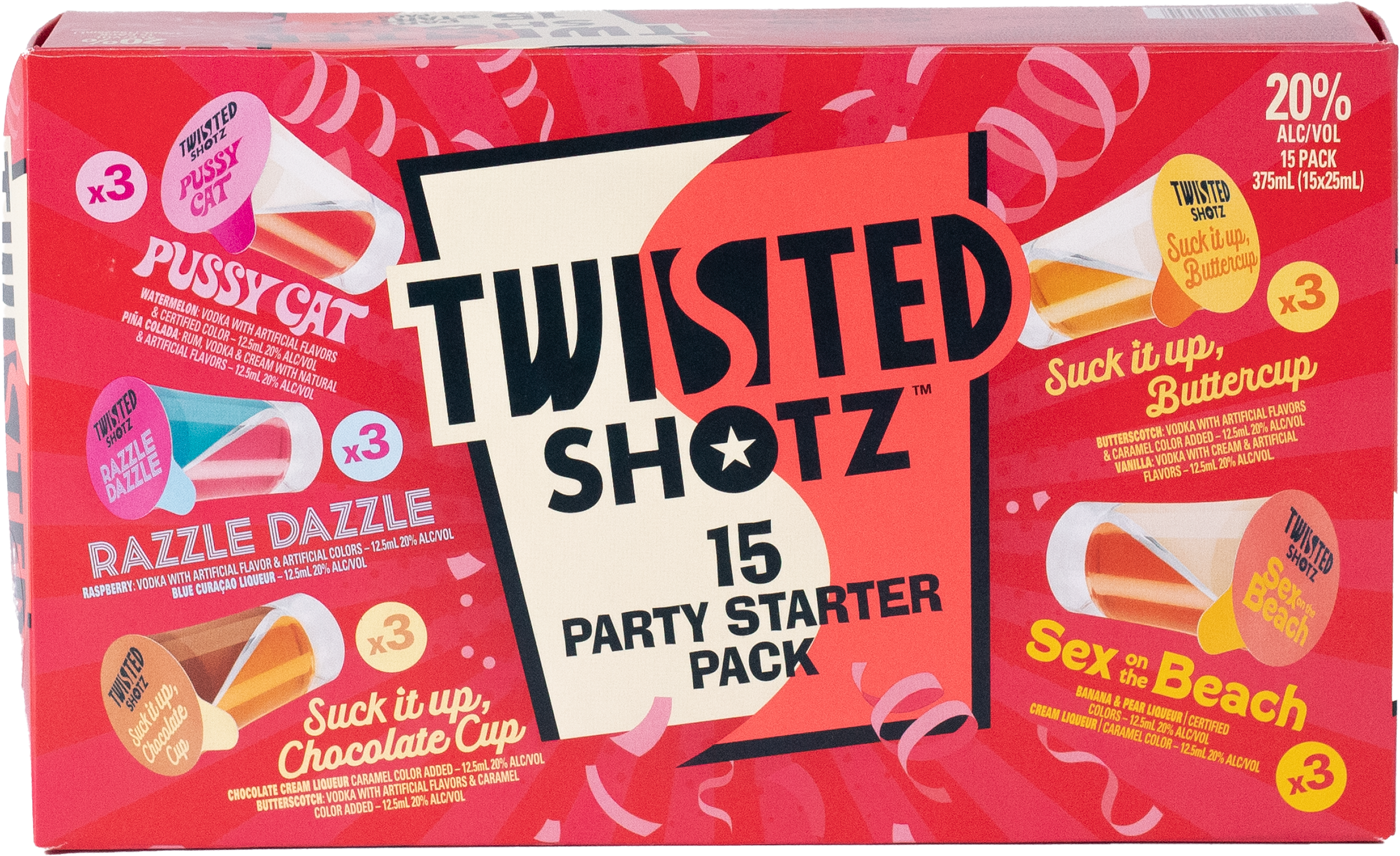 Twisted Shotz Red Party Pack