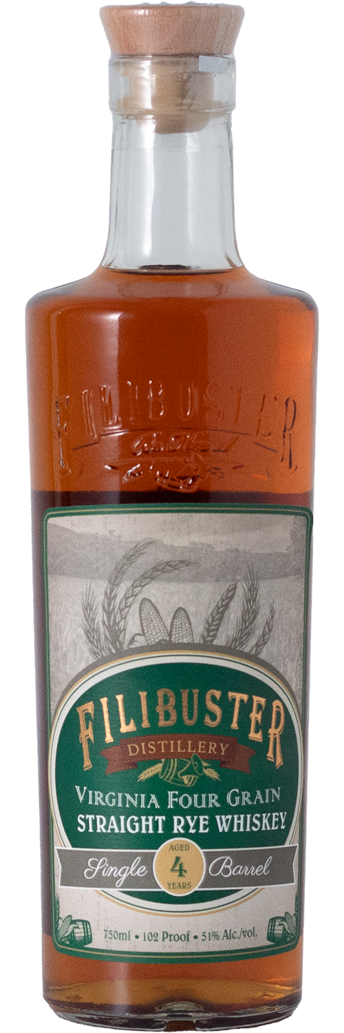 Filibuster Single Barrel 4yr Straight Rye Whiskey