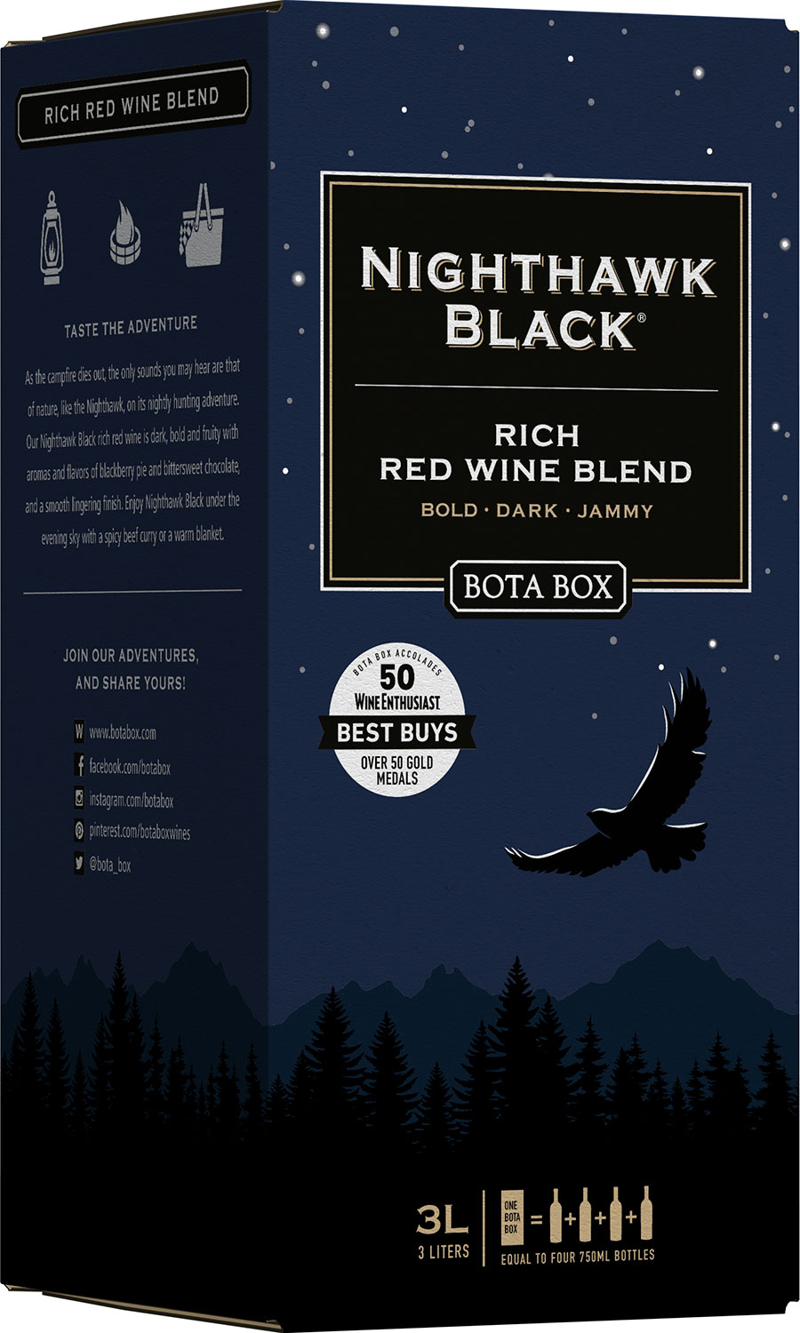 Bota Box Nighthawk Black Rich Red Wine Blend