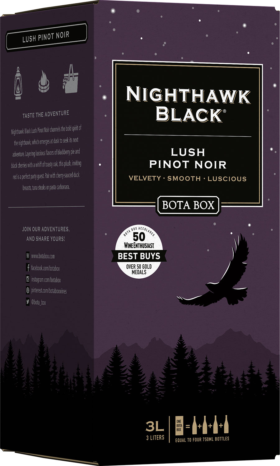 Bota Box Nighthawk Black Lush Pinot Noir